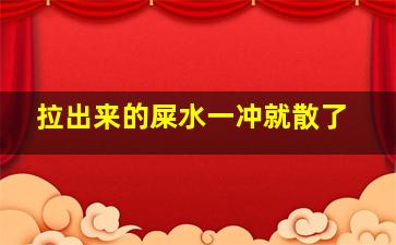 拉出来的屎水一冲就散了