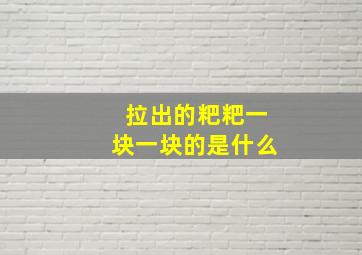 拉出的粑粑一块一块的是什么