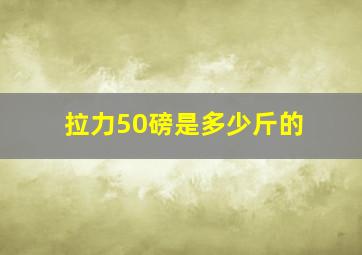 拉力50磅是多少斤的