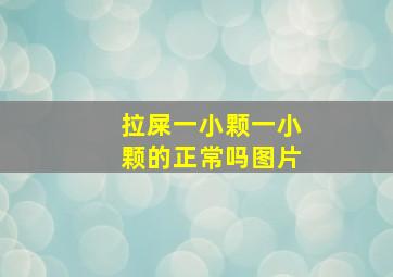 拉屎一小颗一小颗的正常吗图片