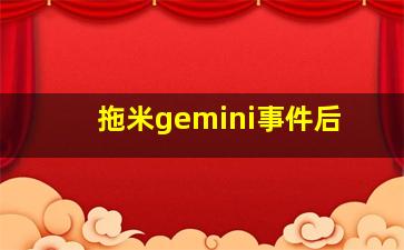 拖米gemini事件后