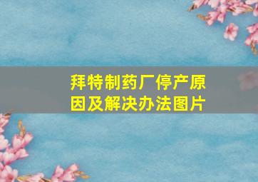 拜特制药厂停产原因及解决办法图片