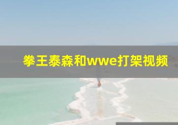 拳王泰森和wwe打架视频