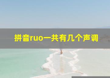 拼音ruo一共有几个声调