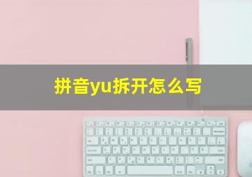 拼音yu拆开怎么写