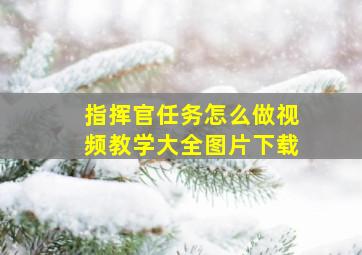 指挥官任务怎么做视频教学大全图片下载