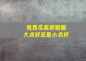 挑西瓜底部圆圈大点好还是小点好