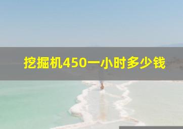 挖掘机450一小时多少钱