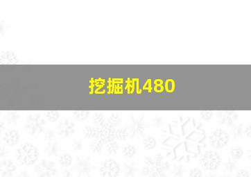 挖掘机480