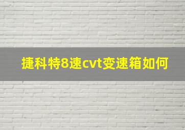 捷科特8速cvt变速箱如何