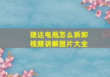 捷达电瓶怎么拆卸视频讲解图片大全