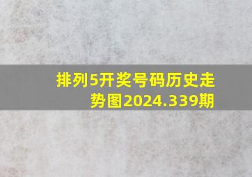 排列5开奖号码历史走势图2024.339期