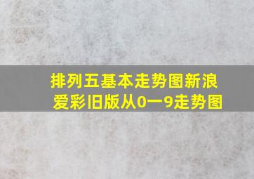 排列五基本走势图新浪爱彩旧版从0一9走势图