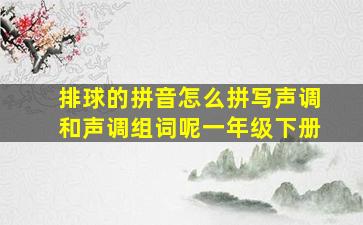 排球的拼音怎么拼写声调和声调组词呢一年级下册