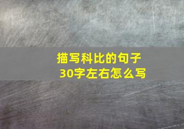 描写科比的句子30字左右怎么写