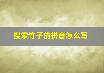 搜索竹子的拼音怎么写