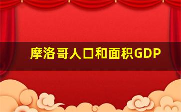 摩洛哥人口和面积GDP