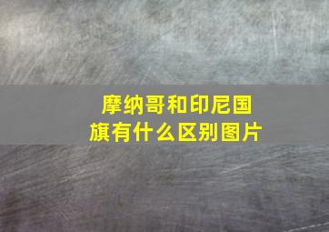 摩纳哥和印尼国旗有什么区别图片