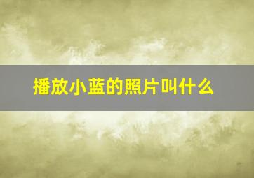 播放小蓝的照片叫什么