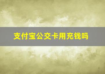 支付宝公交卡用充钱吗