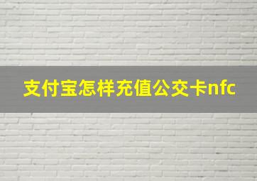 支付宝怎样充值公交卡nfc