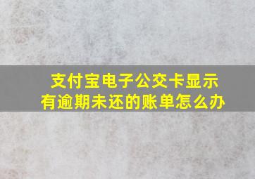 支付宝电子公交卡显示有逾期未还的账单怎么办