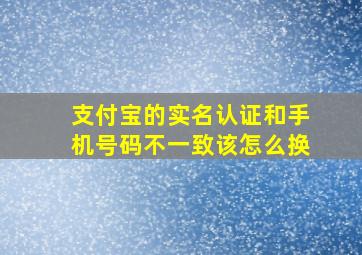 支付宝的实名认证和手机号码不一致该怎么换