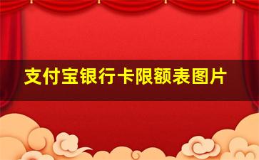 支付宝银行卡限额表图片