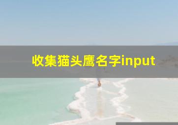 收集猫头鹰名字input