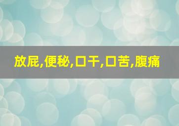 放屁,便秘,口干,口苦,腹痛