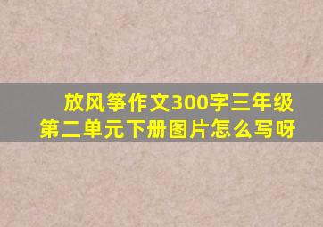 放风筝作文300字三年级第二单元下册图片怎么写呀