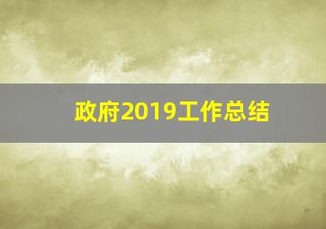 政府2019工作总结