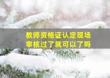 教师资格证认定现场审核过了就可以了吗