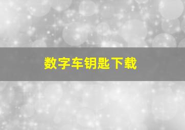 数字车钥匙下载