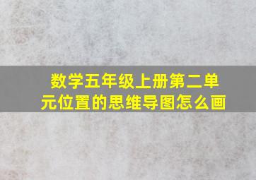 数学五年级上册第二单元位置的思维导图怎么画