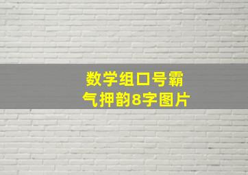 数学组口号霸气押韵8字图片