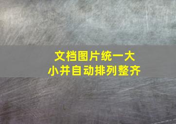 文档图片统一大小并自动排列整齐