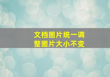 文档图片统一调整图片大小不变