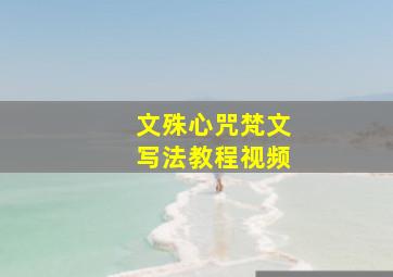 文殊心咒梵文写法教程视频