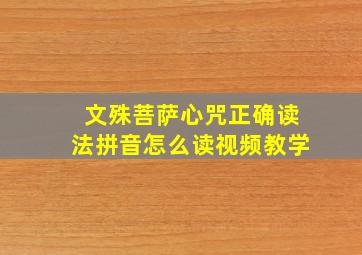 文殊菩萨心咒正确读法拼音怎么读视频教学