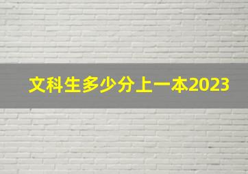 文科生多少分上一本2023