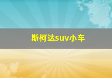 斯柯达suv小车