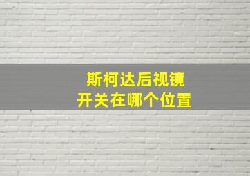 斯柯达后视镜开关在哪个位置