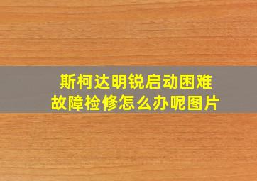 斯柯达明锐启动困难故障检修怎么办呢图片