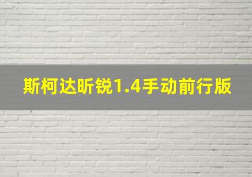 斯柯达昕锐1.4手动前行版