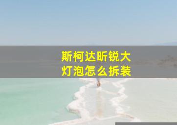 斯柯达昕锐大灯泡怎么拆装