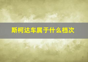 斯柯达车属于什么档次