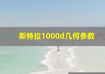 斯特拉1000d几何参数