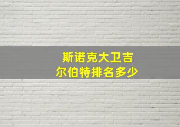 斯诺克大卫吉尔伯特排名多少