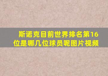 斯诺克目前世界排名第16位是哪几位球员呢图片视频